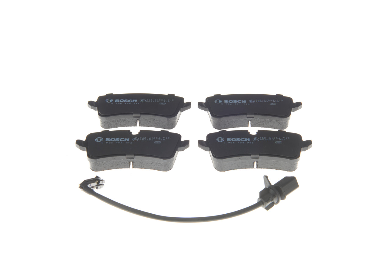 Brake Pad Set, disc brake - 0 986 494 916 BOSCH