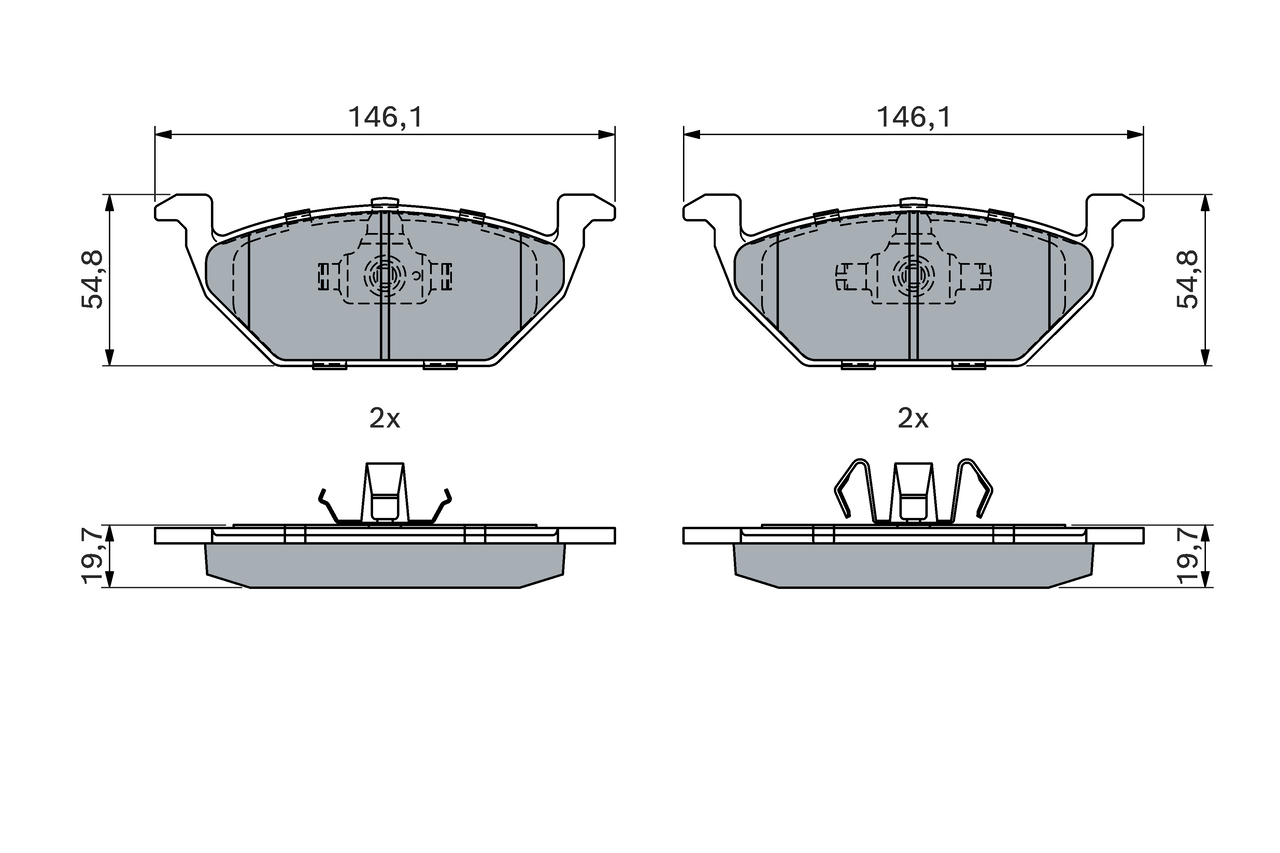 Brake Pad Set, disc brake - 0 986 494 925 BOSCH
