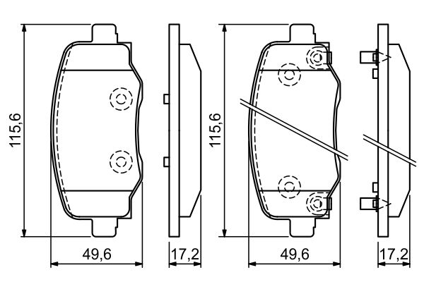 Brake Pad Set, disc brake - 0 986 494 930 BOSCH