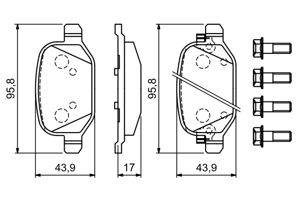 Brake Pad Set, disc brake - 0 986 494 934 BOSCH