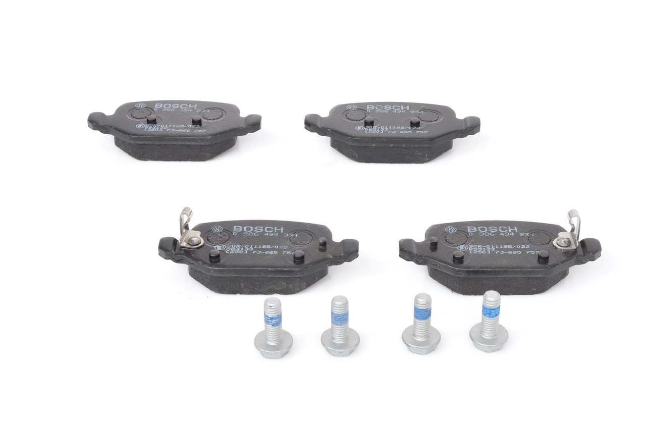 Brake Pad Set, disc brake - 0 986 494 934 BOSCH