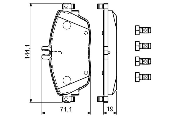 Brake Pad Set, disc brake - 0 986 494 937 BOSCH