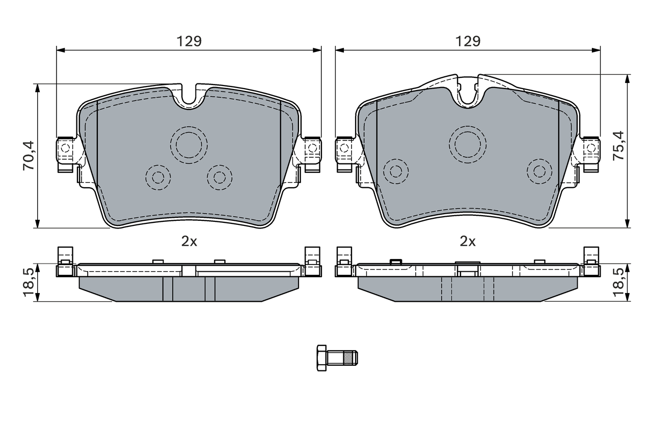 Brake Pad Set, disc brake - 0 986 494 940 BOSCH