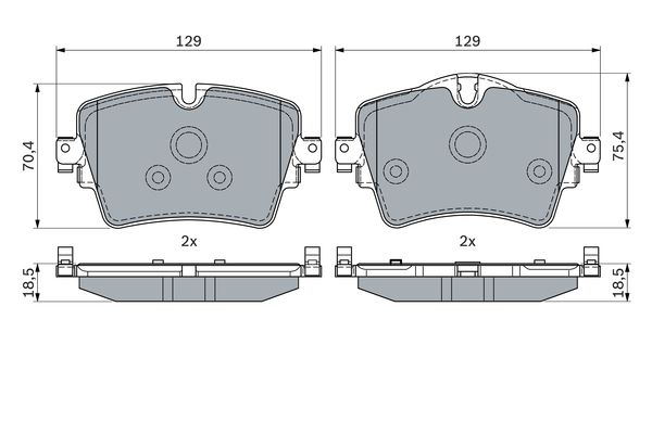 Brake Pad Set, disc brake - 0 986 494 940 BOSCH