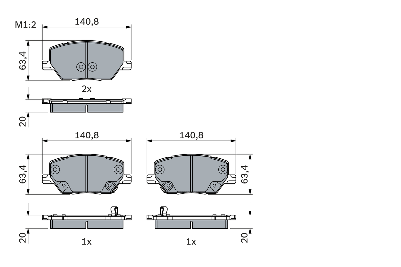 Brake Pad Set, disc brake - 0 986 494 941 BOSCH