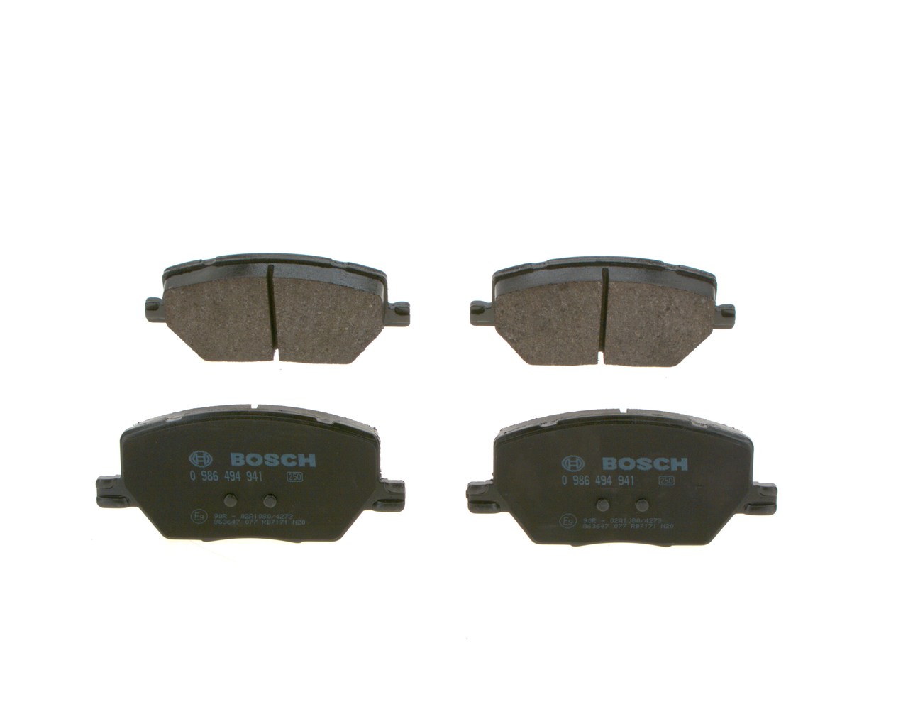 Brake Pad Set, disc brake - 0 986 494 941 BOSCH