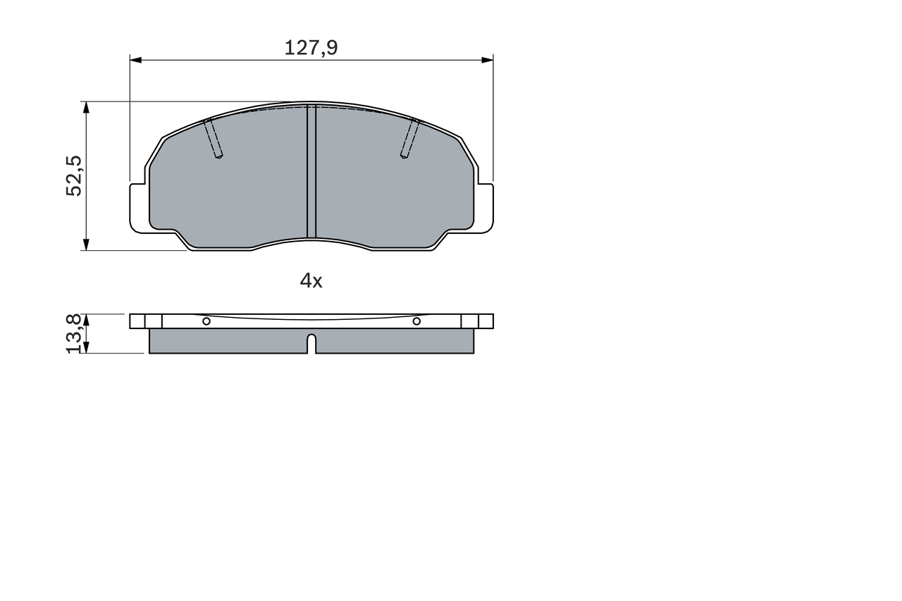 Brake Pad Set, disc brake - 0 986 494 944 BOSCH