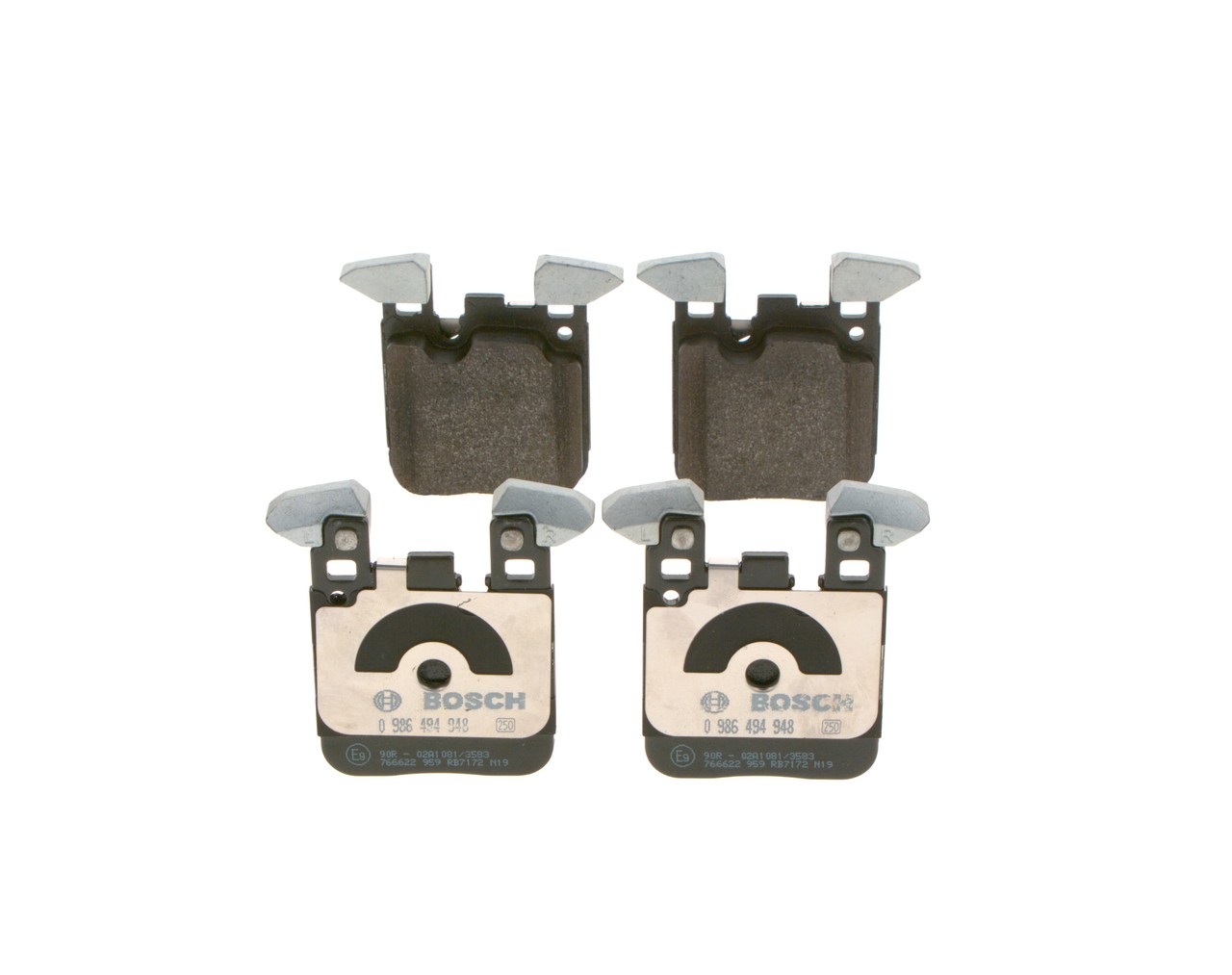 Kit pastiglie freno, Freno a disco - 0 986 494 948 BOSCH