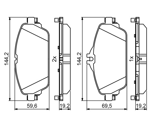 Brake Pad Set, disc brake - 0 986 494 951 BOSCH