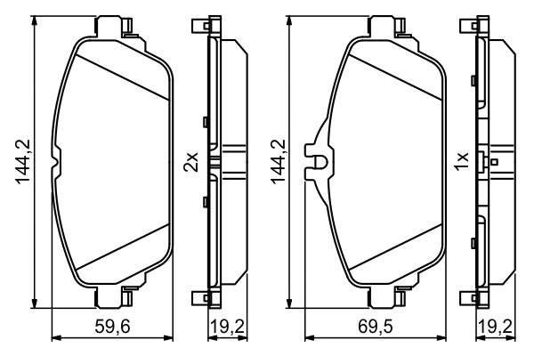 Brake Pad Set, disc brake - 0 986 494 951 BOSCH