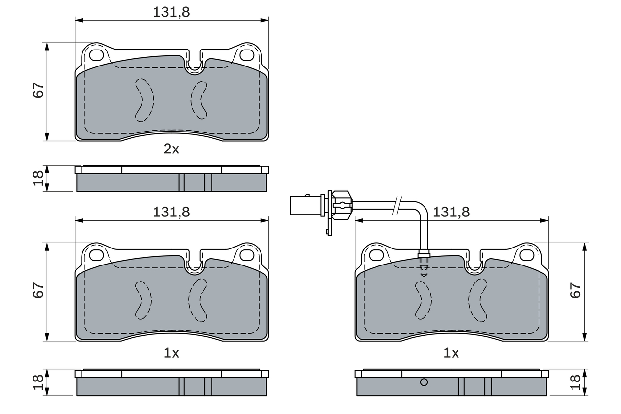 Brake Pad Set, disc brake - 0 986 494 956 BOSCH
