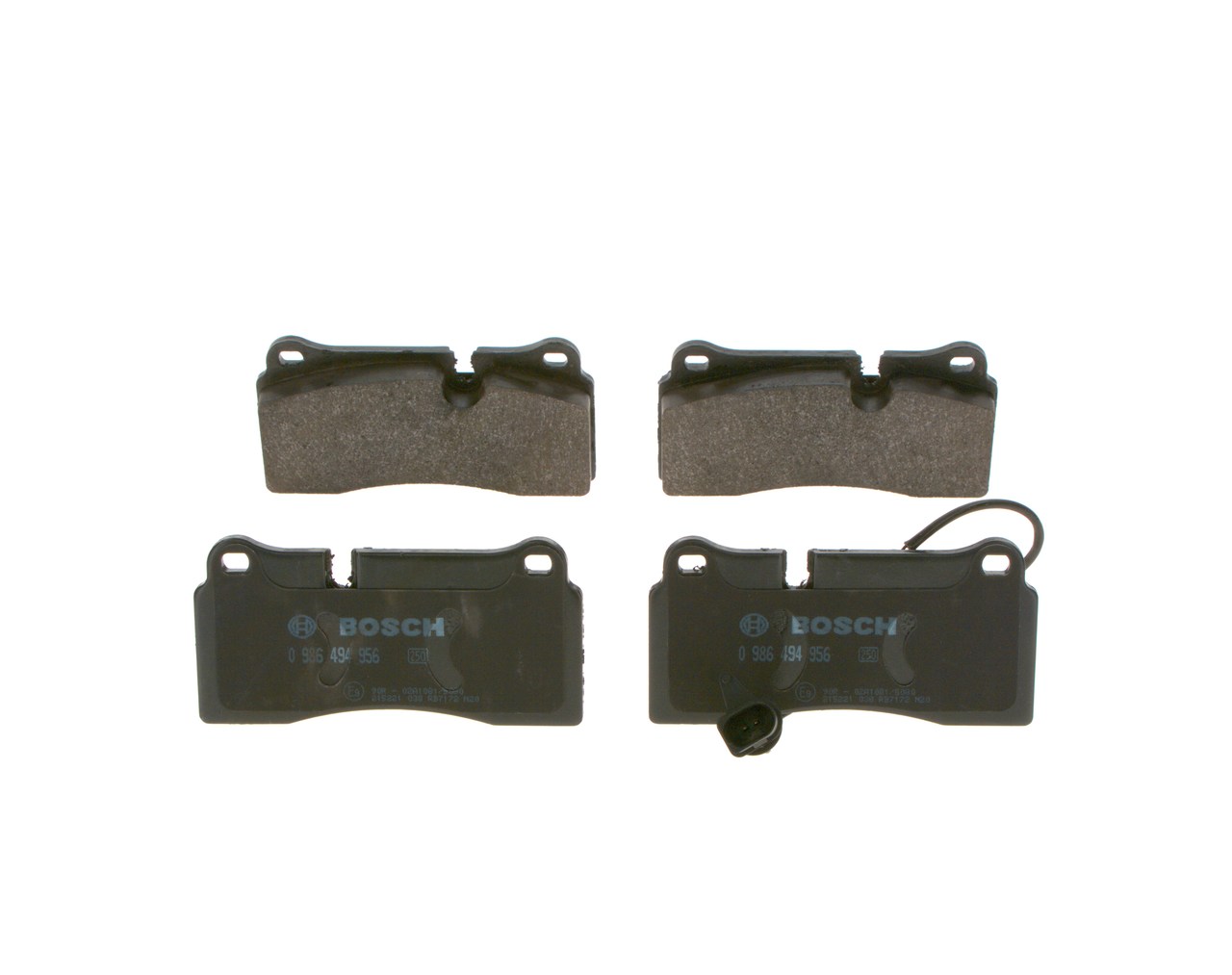 Brake Pad Set, disc brake - 0 986 494 956 BOSCH