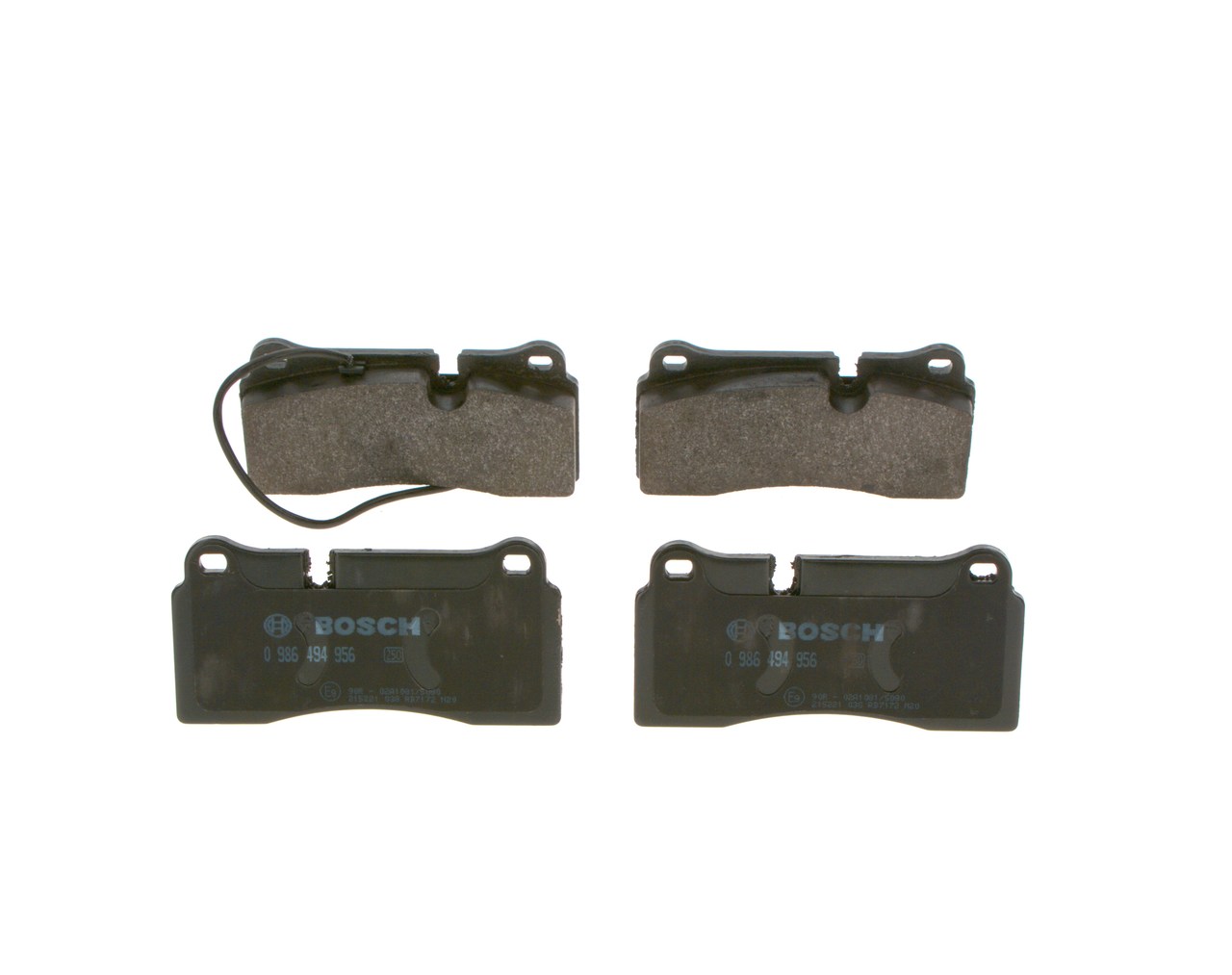 Brake Pad Set, disc brake - 0 986 494 956 BOSCH