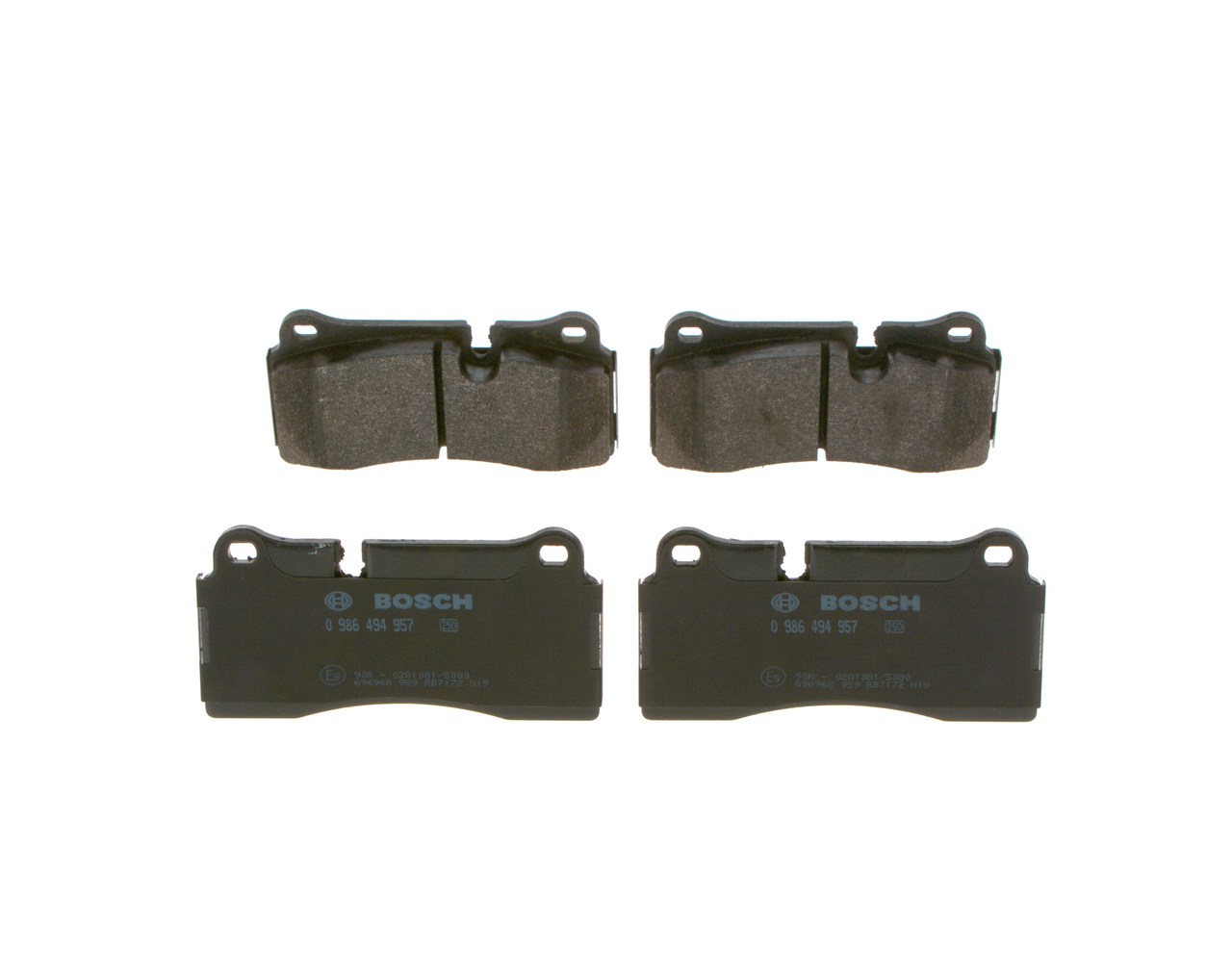 Brake Pad Set, disc brake - 0 986 494 957 BOSCH