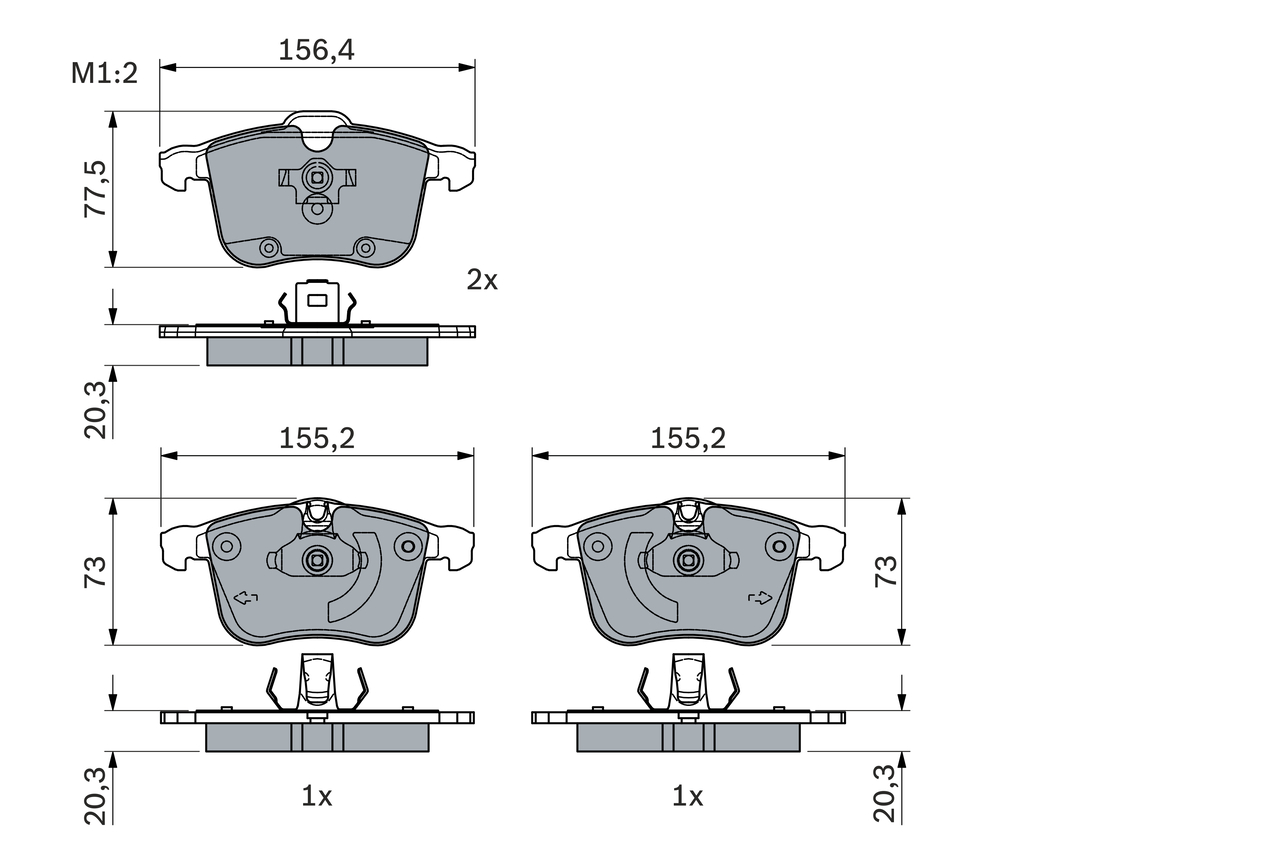 Brake Pad Set, disc brake - 0 986 494 959 BOSCH