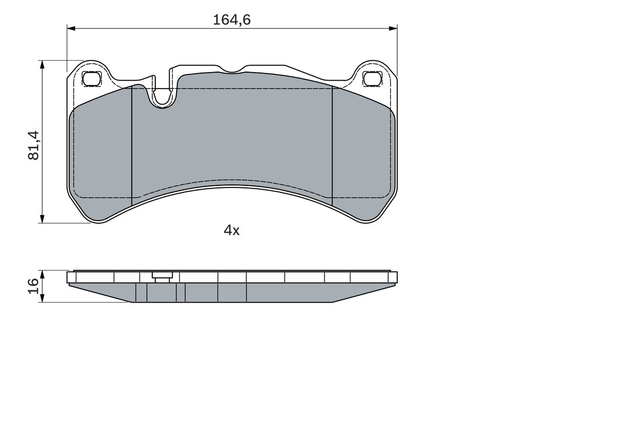 Brake Pad Set, disc brake - 0 986 494 965 BOSCH