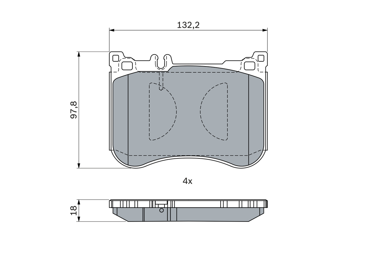 Brake Pad Set, disc brake - 0 986 494 968 BOSCH