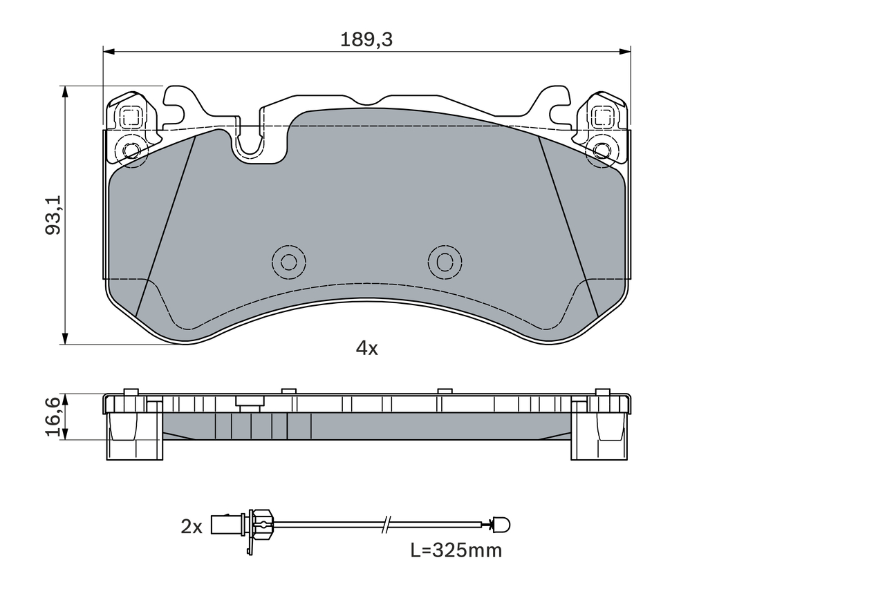 Brake Pad Set, disc brake - 0 986 494 973 BOSCH