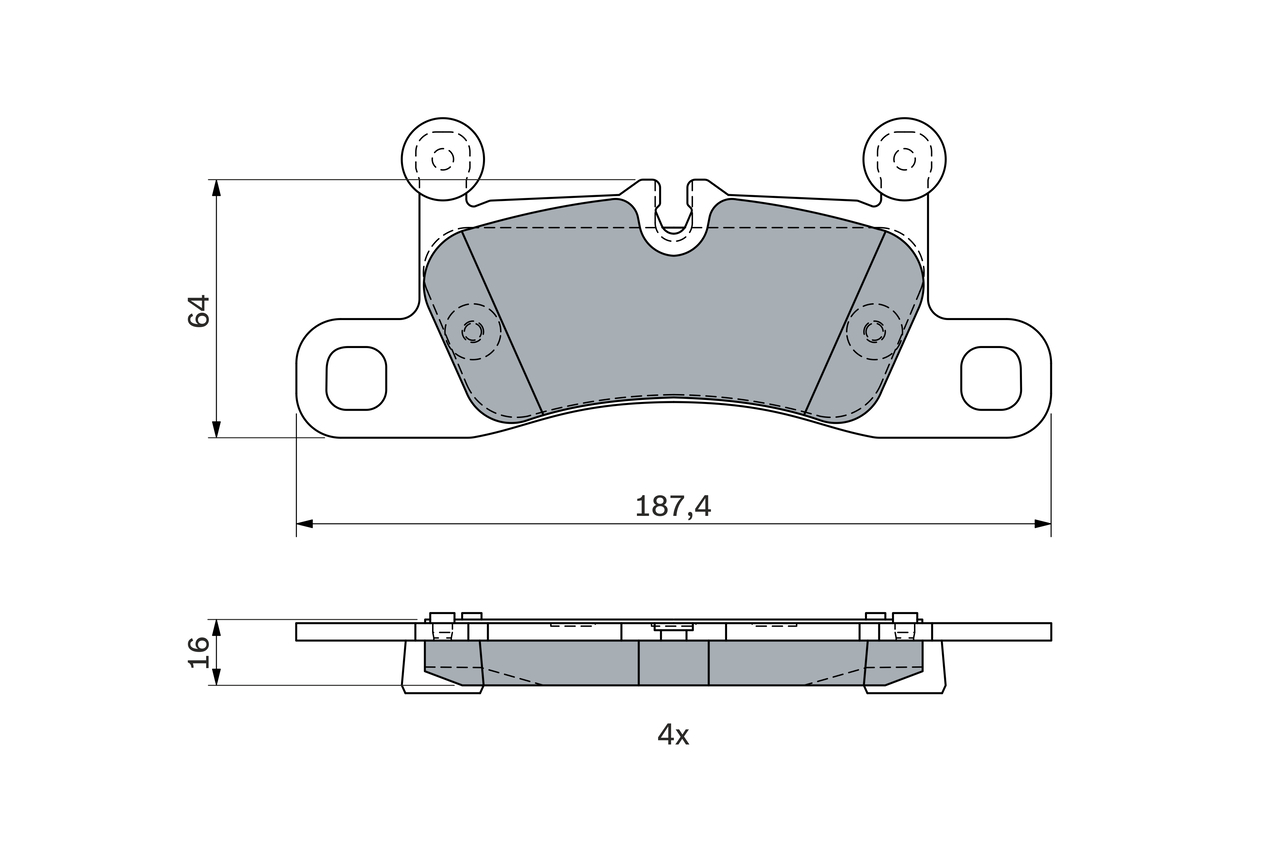 Brake Pad Set, disc brake - 0 986 494 977 BOSCH