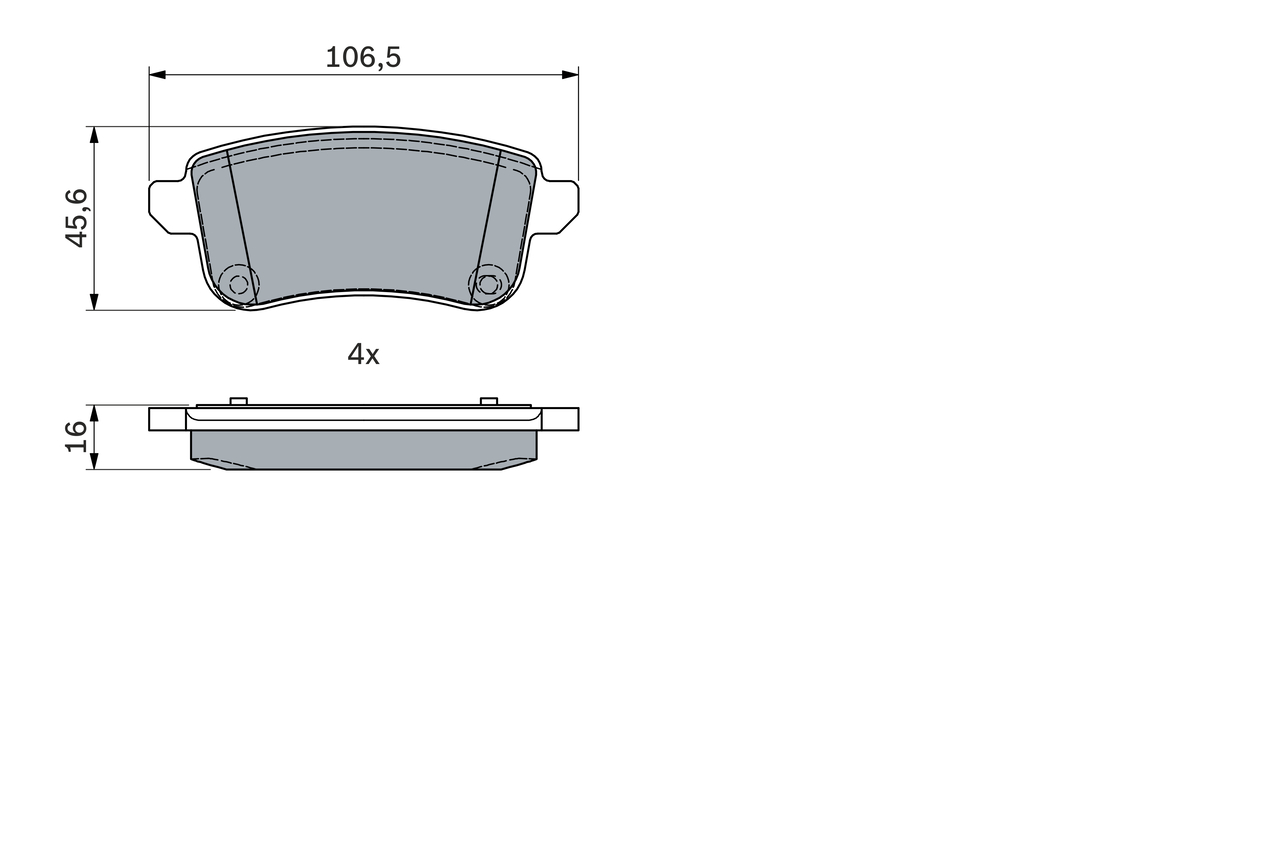 Brake Pad Set, disc brake - 0 986 494 978 BOSCH
