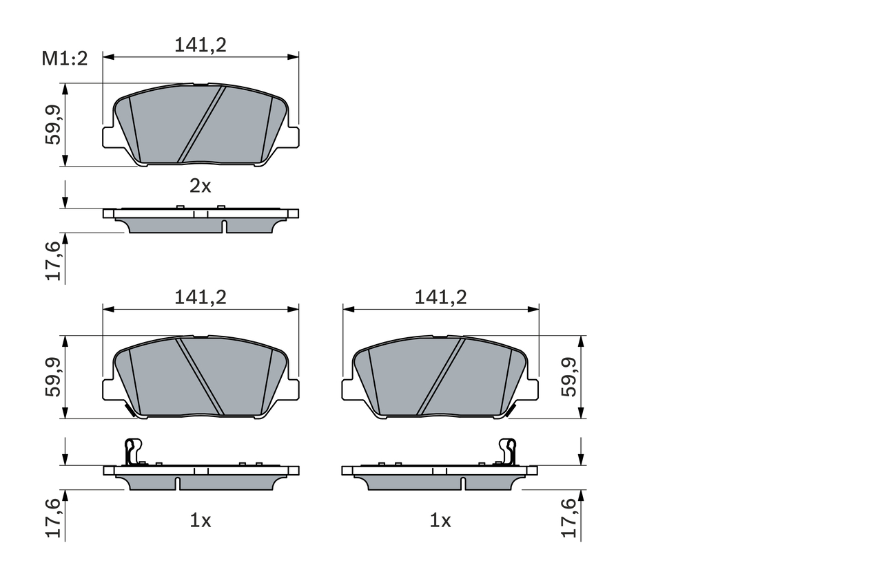 Brake Pad Set, disc brake - 0 986 494 979 BOSCH