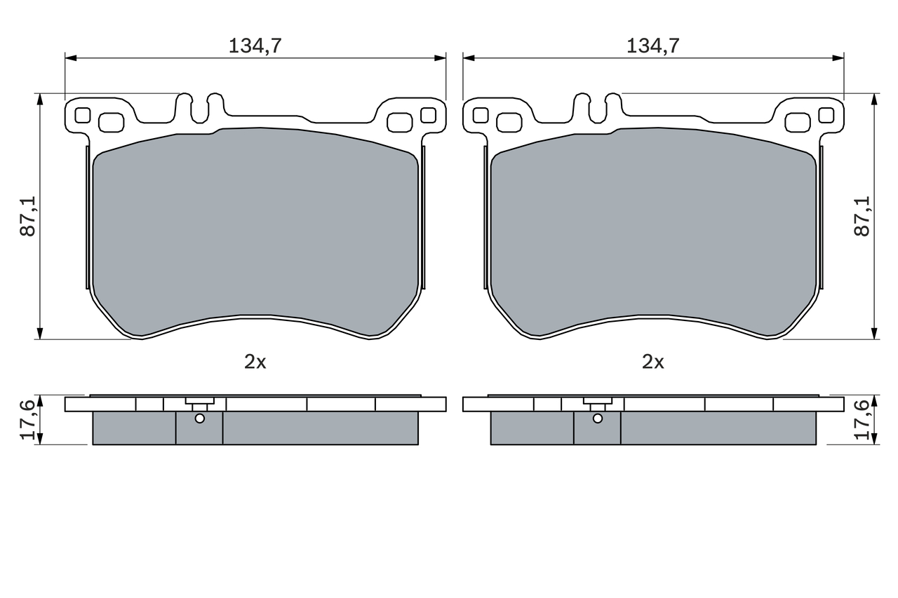Brake Pad Set, disc brake - 0 986 494 985 BOSCH