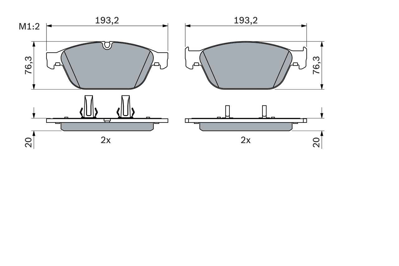 Brake Pad Set, disc brake - 0 986 494 988 BOSCH