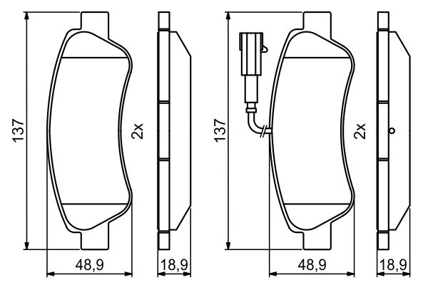 Brake Pad Set, disc brake - 0 986 494 994 BOSCH