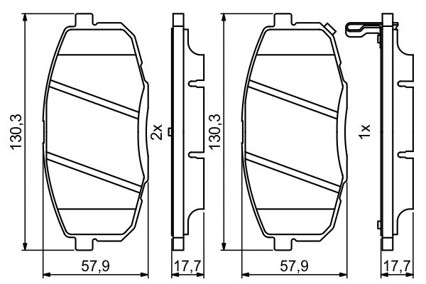 Brake Pad Set, disc brake - 0 986 494 995 BOSCH
