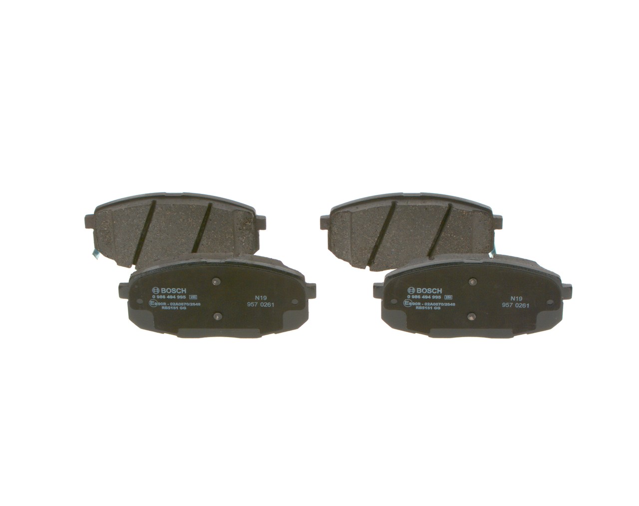 Brake Pad Set, disc brake - 0 986 494 995 BOSCH