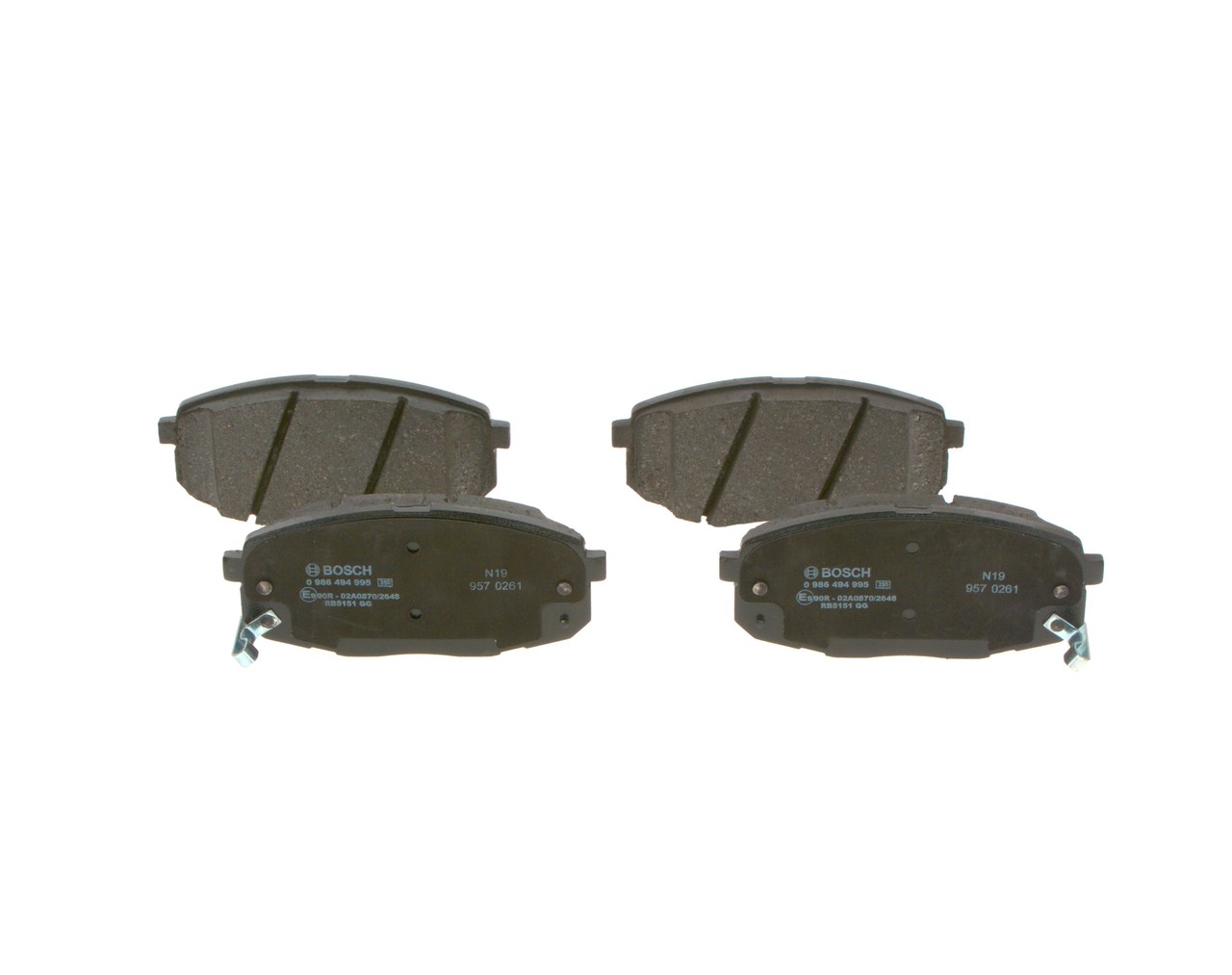 Brake Pad Set, disc brake - 0 986 494 995 BOSCH