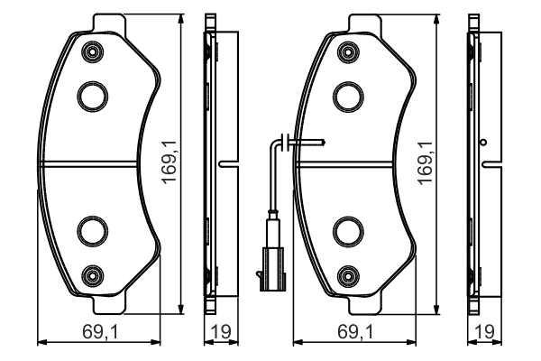 Brake Pad Set, disc brake - 0 986 495 095 BOSCH