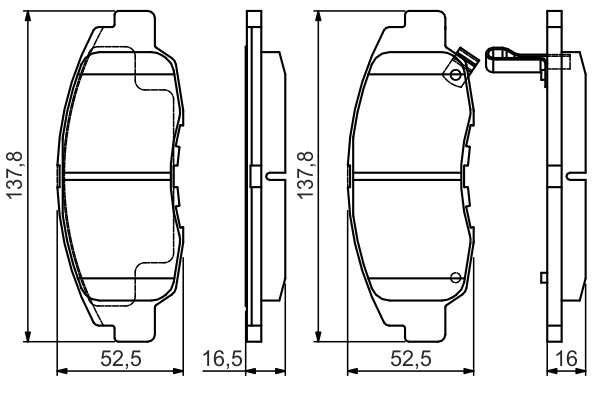 Brake Pad Set, disc brake - 0 986 495 153 BOSCH