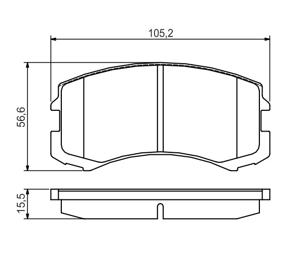 Brake Pad Set, disc brake - 0 986 495 158 BOSCH