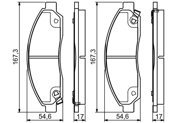 Brake Pad Set, disc brake - 0 986 495 159 BOSCH