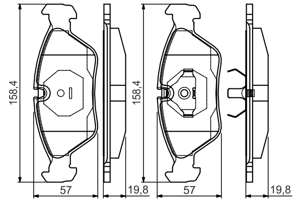 Brake Pad Set, disc brake - 0 986 495 162 BOSCH