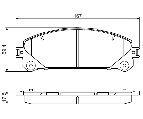 Brake Pad Set, disc brake - 0 986 495 169 BOSCH