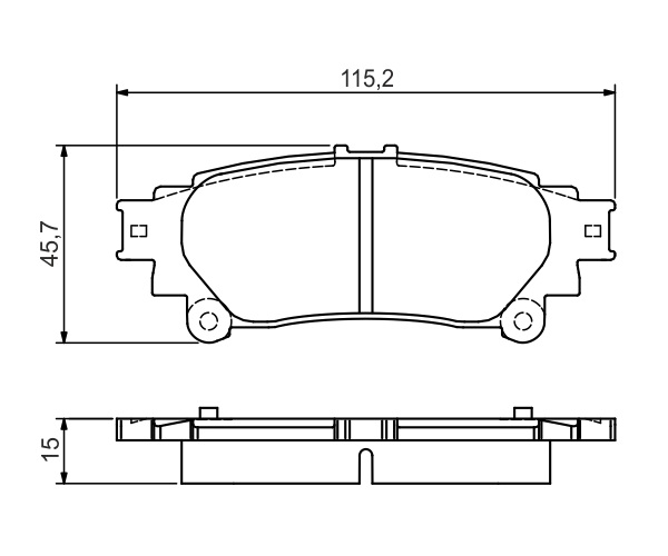 Brake Pad Set, disc brake - 0 986 495 174 BOSCH
