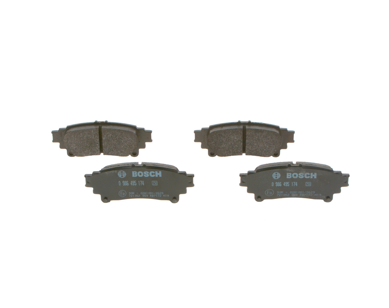 Brake Pad Set, disc brake - 0 986 495 174 BOSCH