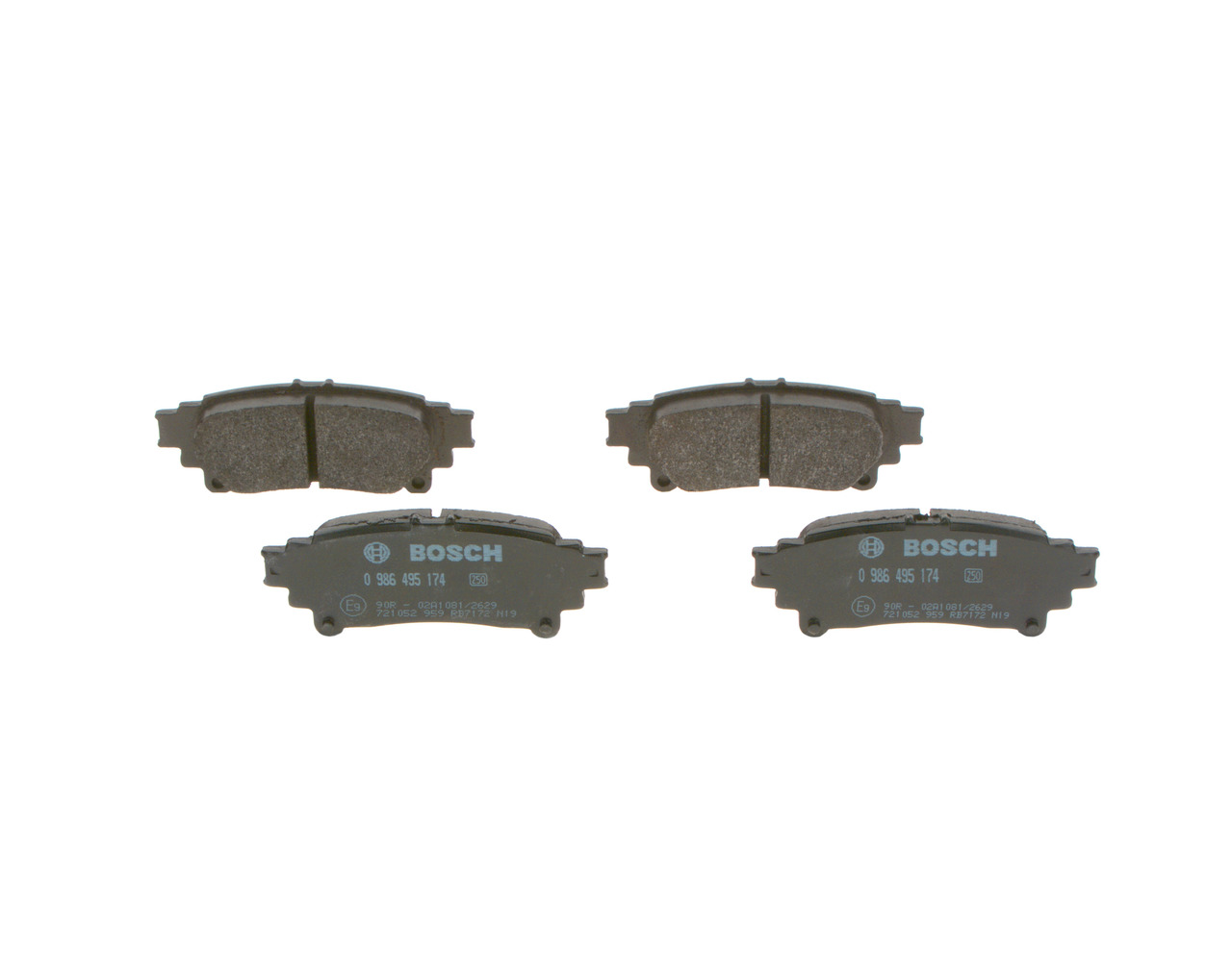 Brake Pad Set, disc brake - 0 986 495 174 BOSCH