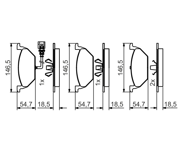 Brake Pad Set, disc brake - 0 986 495 213 BOSCH