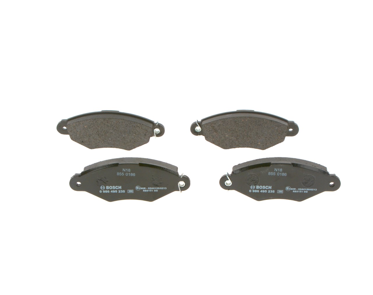 Комплект тормозных колодок, дисковый тормоз - 0 986 495 235 BOSCH