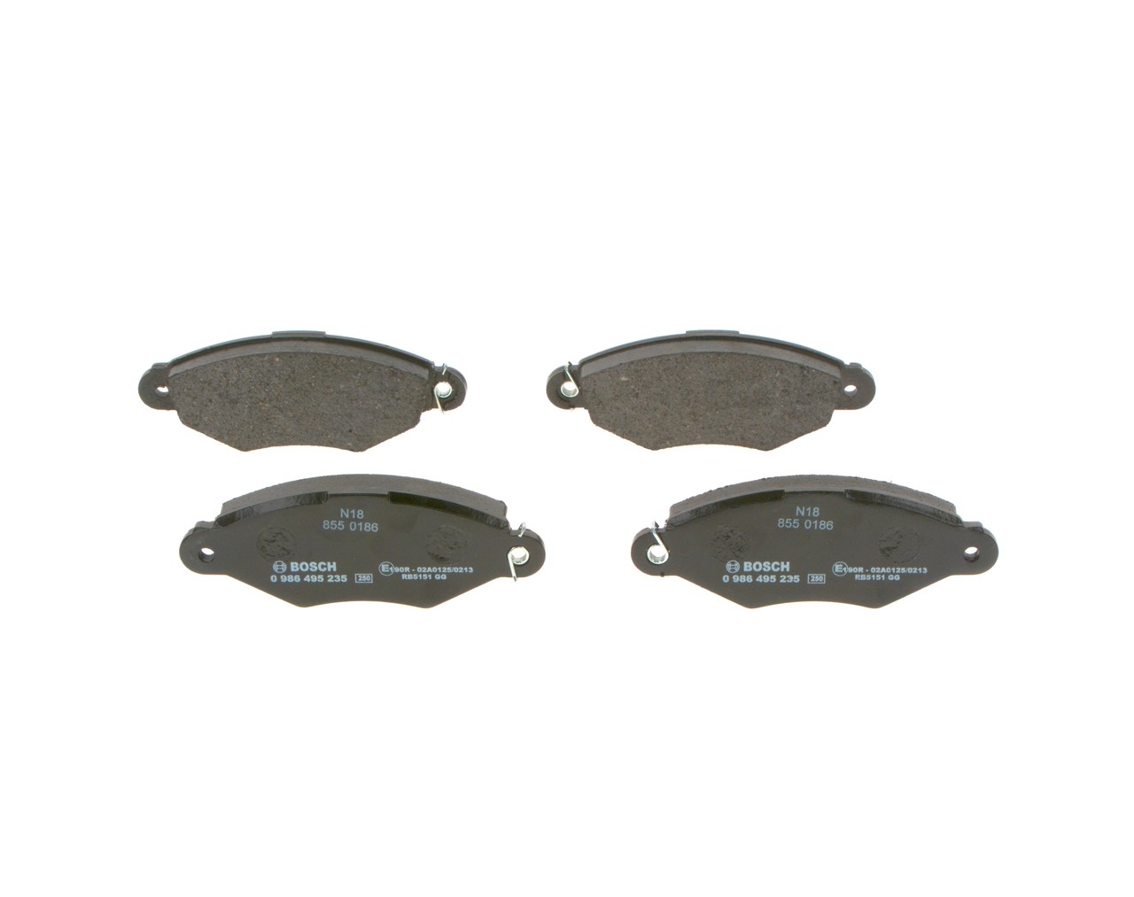 Brake Pad Set, disc brake - 0 986 495 235 BOSCH