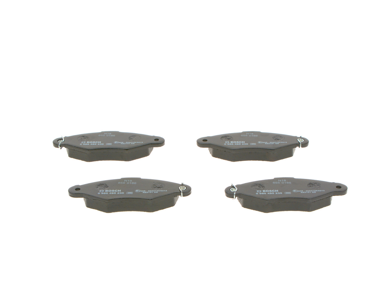 Brake Pad Set, disc brake - 0 986 495 235 BOSCH