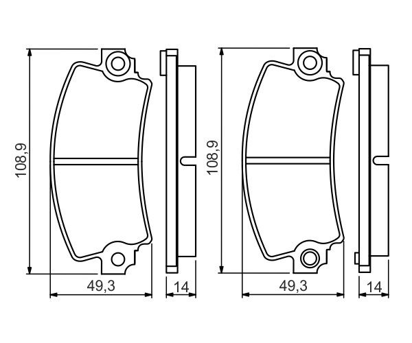Brake Pad Set, disc brake - 0 986 495 270 BOSCH