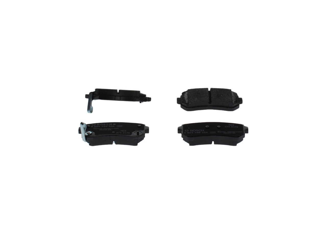 Brake Pad Set, disc brake - 0 986 495 354 BOSCH