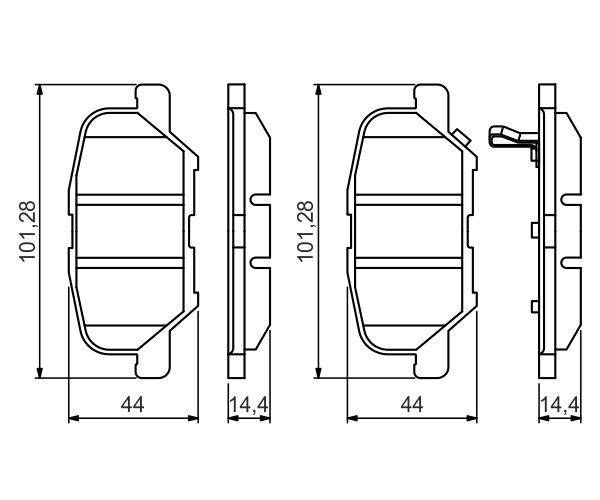 Brake Pad Set, disc brake - 0 986 495 358 BOSCH