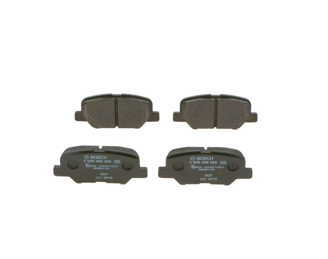 Brake Pad Set, disc brake - 0 986 495 358 BOSCH