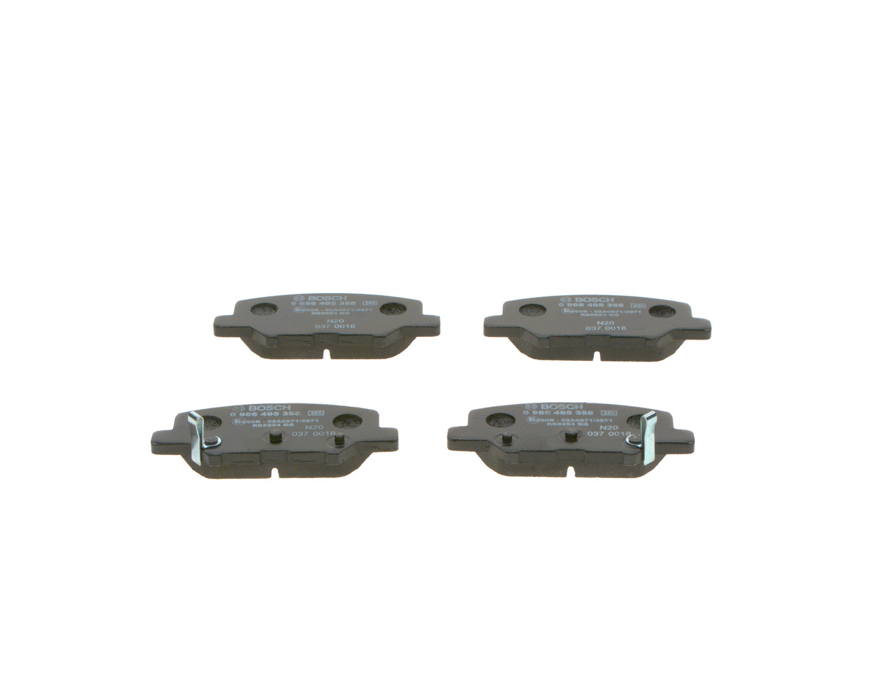Brake Pad Set, disc brake - 0 986 495 358 BOSCH