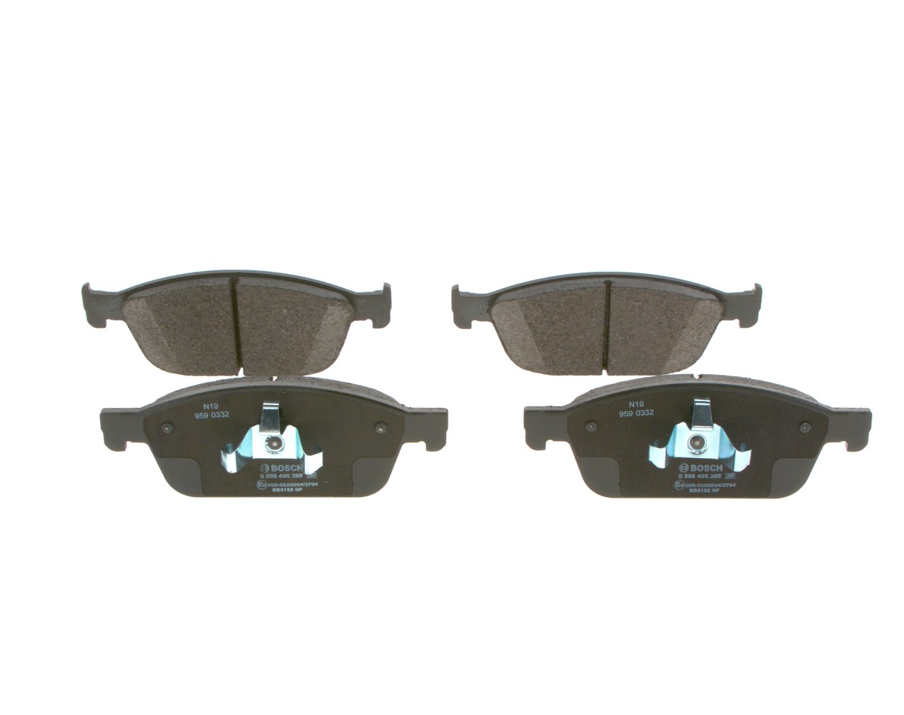 Brake Pad Set, disc brake - 0 986 495 388 BOSCH